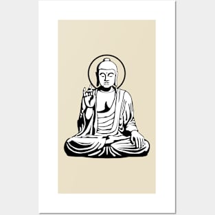 Young Buddha (black white) Posters and Art